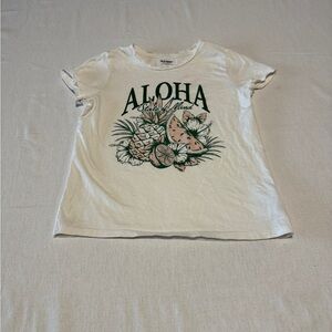 Old Navy Girls XL 1/16 Aloha Graphic T-Shirt‎